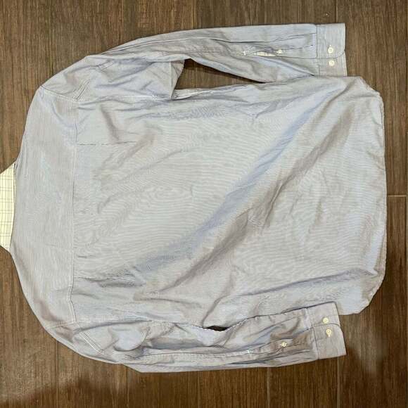 The Territory Ahead Men's Blue Striped Long Sleeve Button Up Shirt - Picture 6 of 7